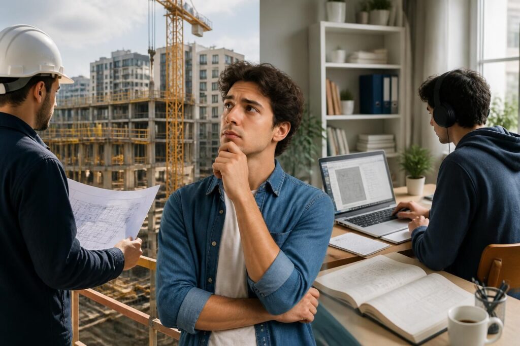 découvrez comment choisir la meilleure spécialisation pour votre bts bâtiment entre l'alternance et la formation à distance, en fonction de vos objectifs et contraintes.